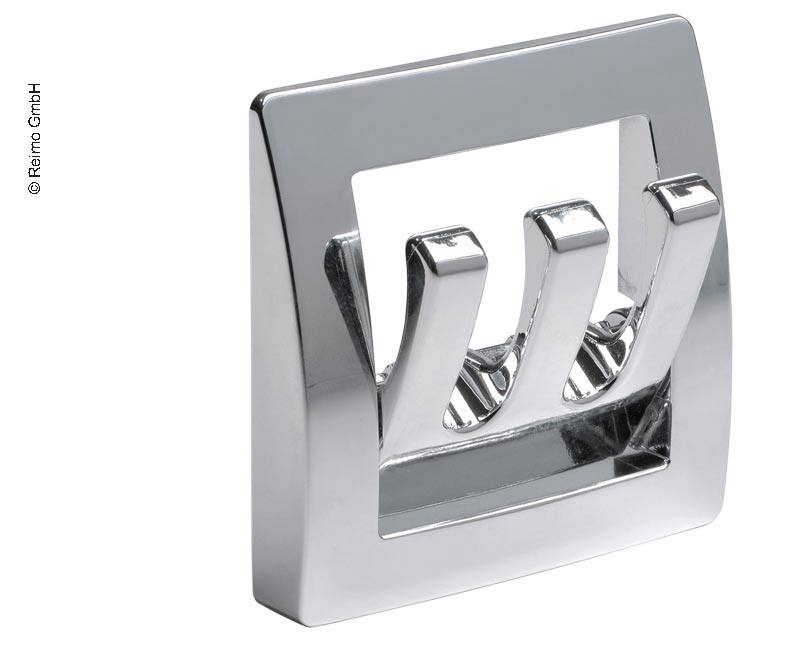 Plastový háčik na kabát, farba lesklý chróm 1 ks voľný