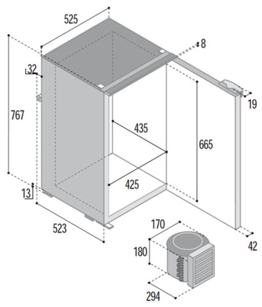 Kompresorová chladnička C130LA - 130 l - čierna</p>