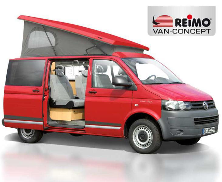 Superplochá strešná posteľ VW T5 / T6 / T6.1 Transporter KR – zdvihnutá zadná časť