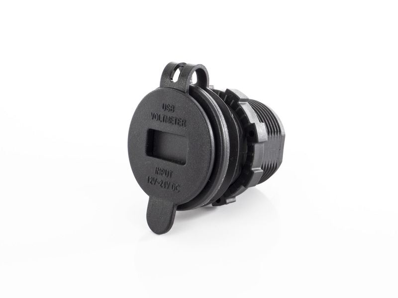 LED voltmeter s integrovanou nabíjacou zásuvkou USB 12 V / 24 V</p>