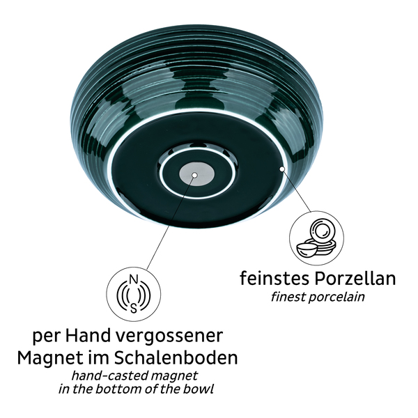 Porcelánová magnetická miska na jedlo - Lesná zelená</p>