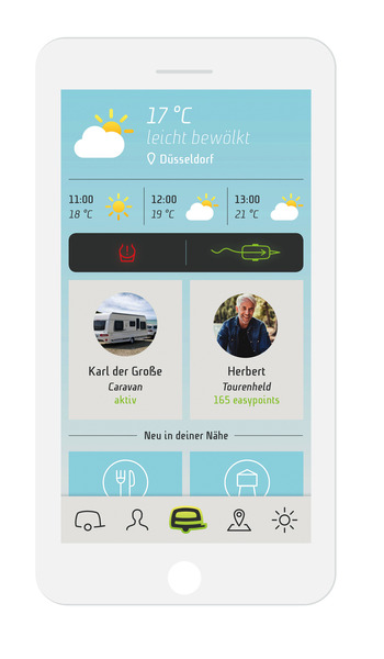 easydriver App myCaravaning - ovládanie manévrovacích systémov Easydriver prostredníctvom smartfónu</p>