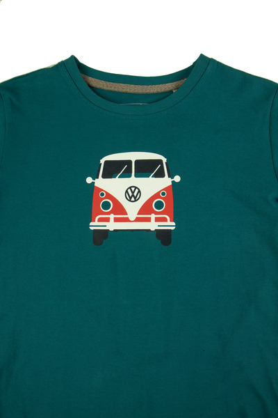 Detské tričko „Bulli Front“ VW, veľkosť 92/98, 100 % bavlna, petrolovo modrá