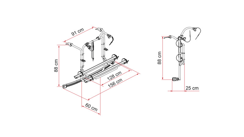 Zadný nosič na bicykel Ford Transit Custom Black</p>