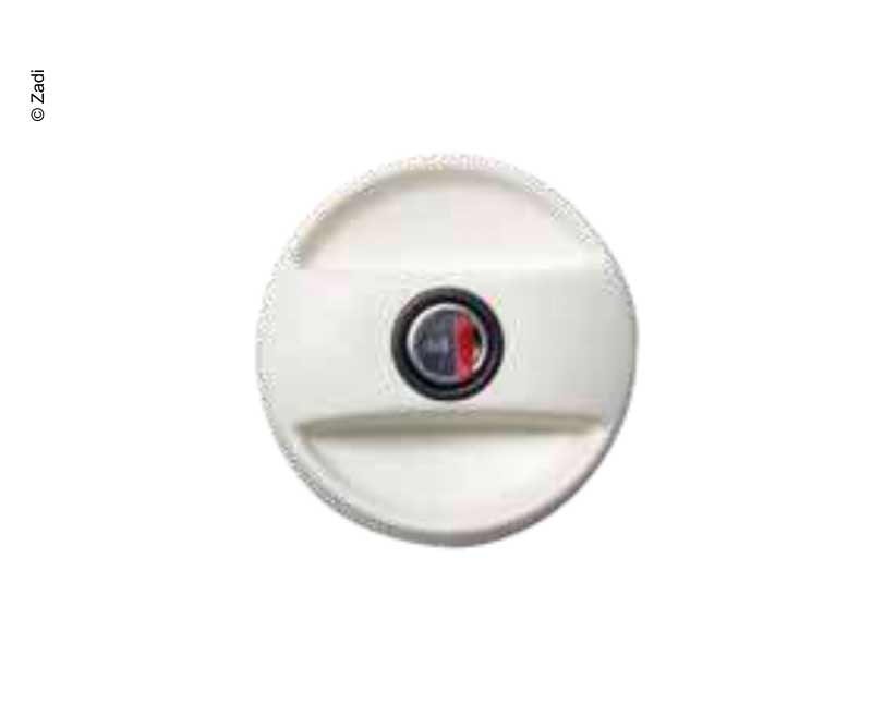 2-rukoväťový uzáver nádrže biely