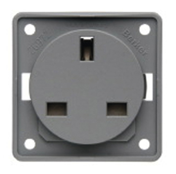 Berker socket outlet 230V light grey without frame /GBR