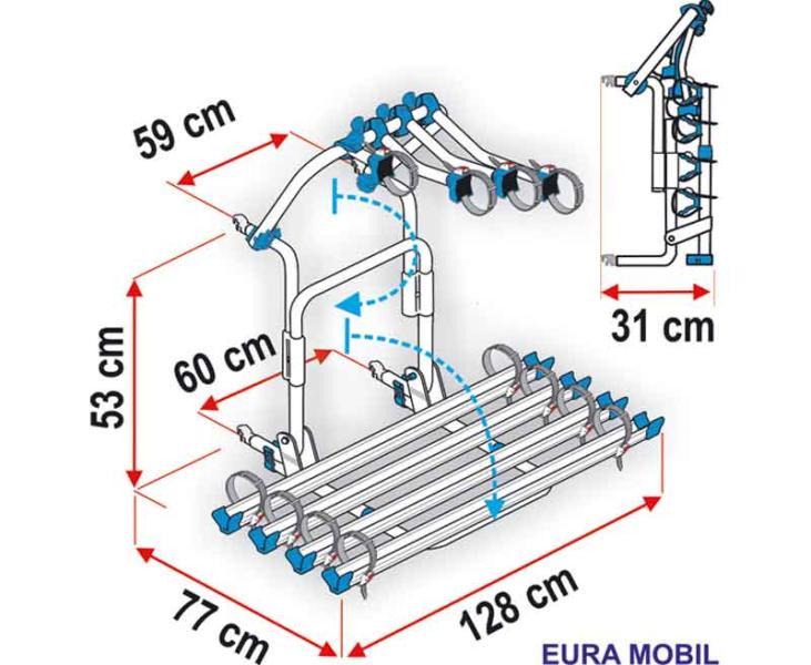Doplnková lišta Rail Quick 128 Blue