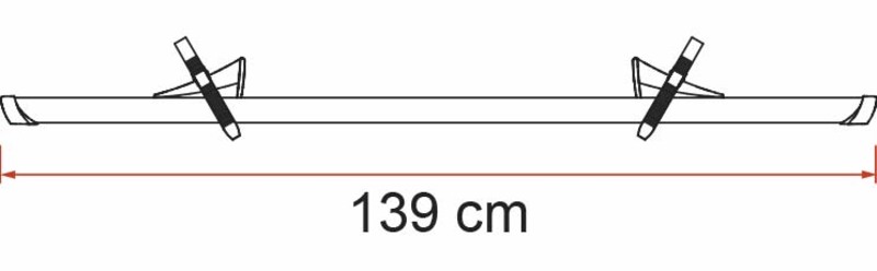 Koľajnica na bicykel Rail Premium XL - 139 cm - strieborná</p>