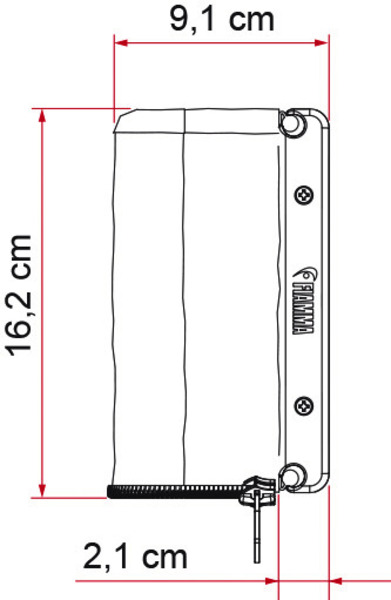 Markíza Fiamma Compass 220, taška na markízu strieborná, dĺžka 220 cm