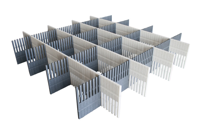 Zásuvkové lišty Purvario - svetlosivá / antracit - sada 8 kusov</p>