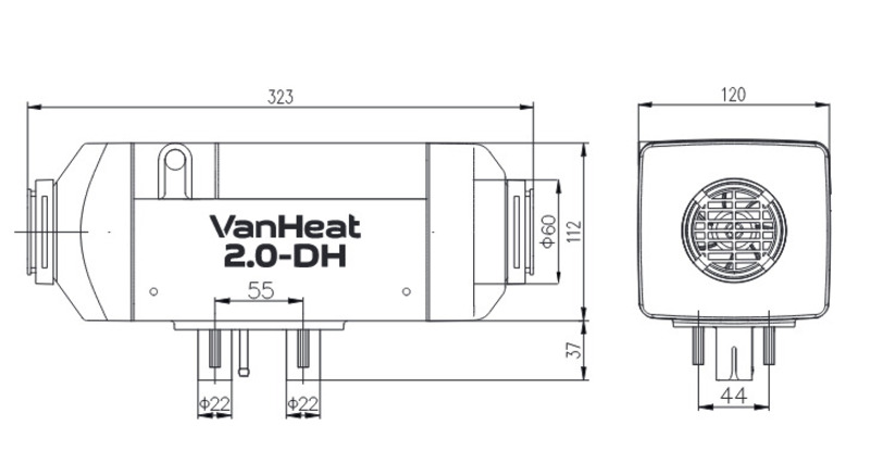 Carbest VanHeat 2.0-DH dieselové parkovacie kúrenie – 2 kW