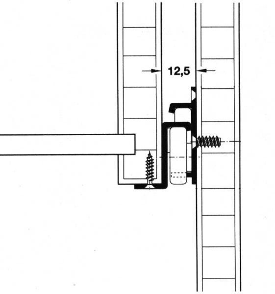Jednoduchý výsuv 400 mm, pár
