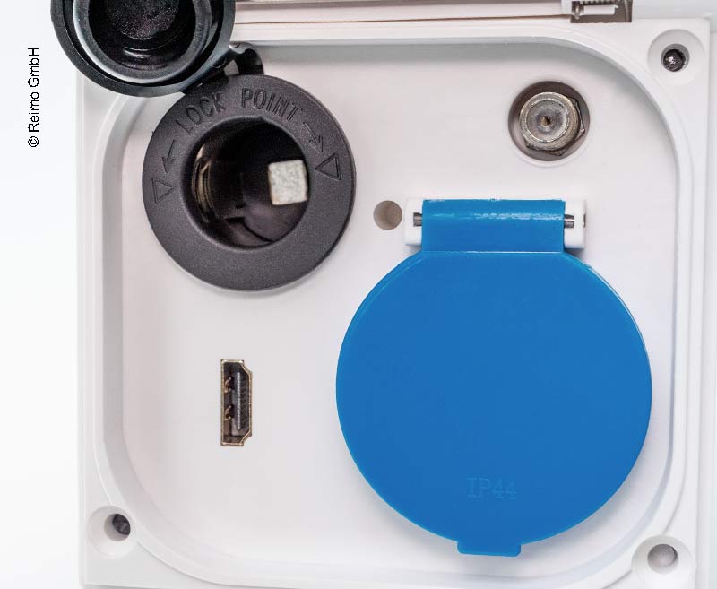 Zásuvka 12V+HDMI biela