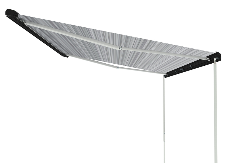 Strešná markíza F80s - kryt: čierny - farba látky: sivá - 4,5 m</p>