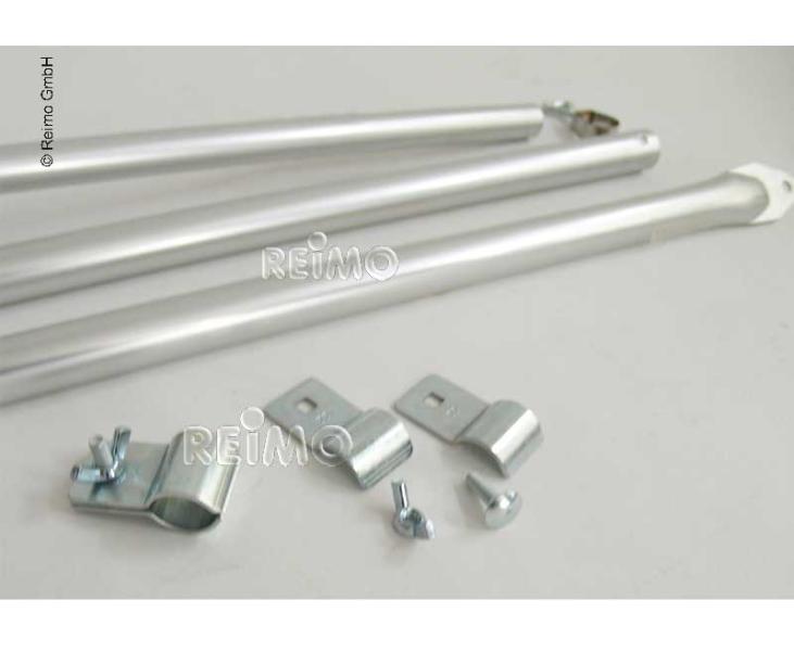 Upínacia tyč ohnutá 210-275 cm hliník Ă25 mm 3-dielna