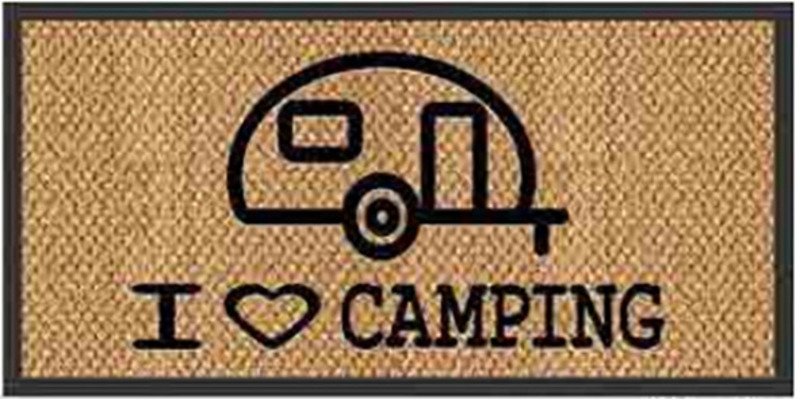Rohožka „I love Camping“ 25 × 50 cm