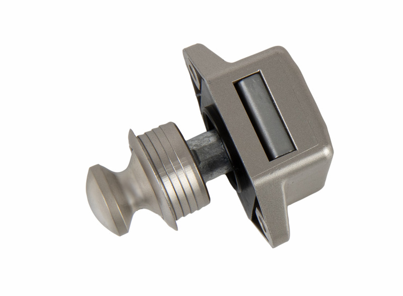 Zámok na nábytok Push Lock Mini – poniklovaný