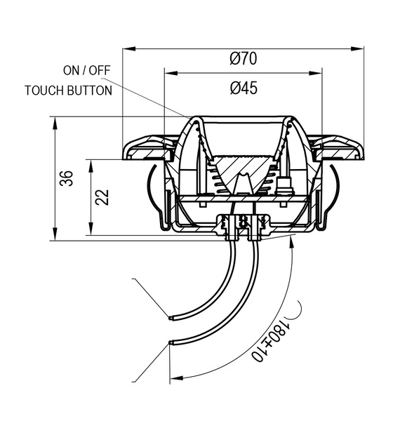 LED vstavané reflektory z ABS</p>