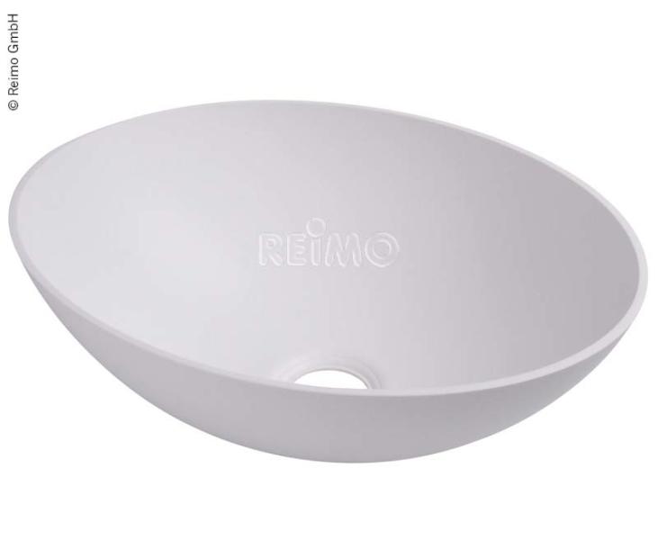 Washbasin oval white, size: 400x290 mm, H135 mm