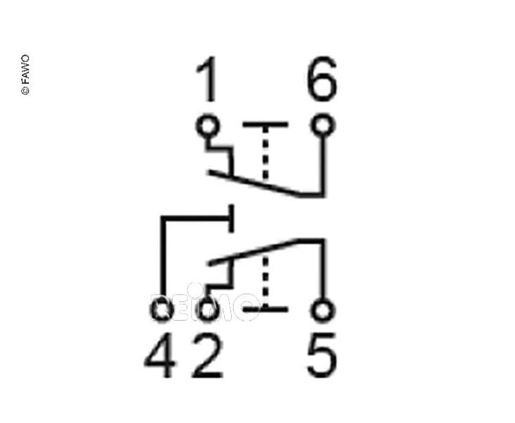 Modul spínača Ansor s voľným tlačidlom / 5-pólový modul namontovaný v základnej doske