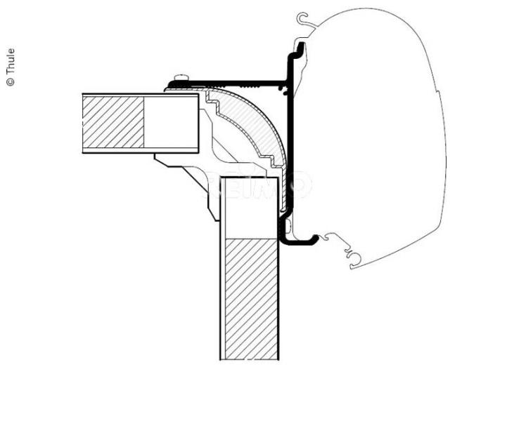 Omnistor adaptér pre markízu High Top série 5, 4,5 m