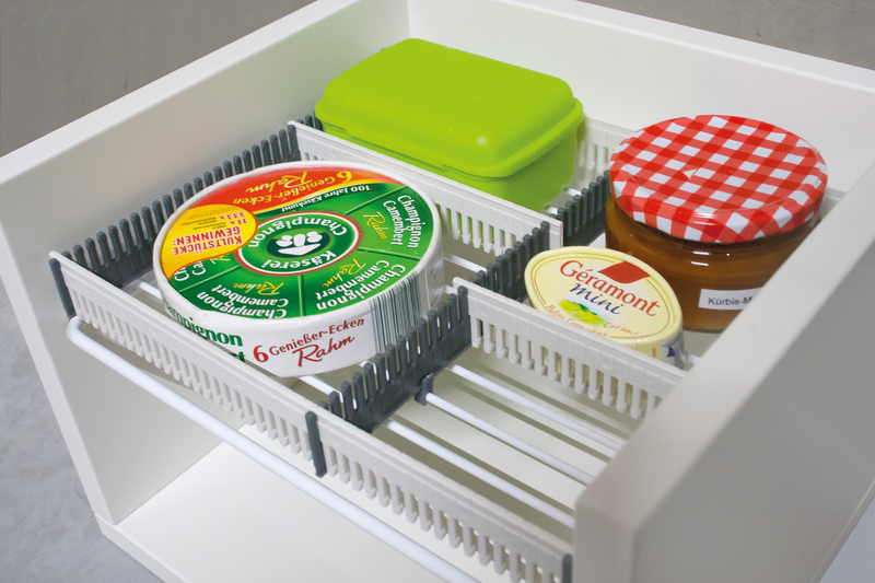 Lišty do špajze Purvario v súprave 8 kusov - svetlosivá/antracitová</p>