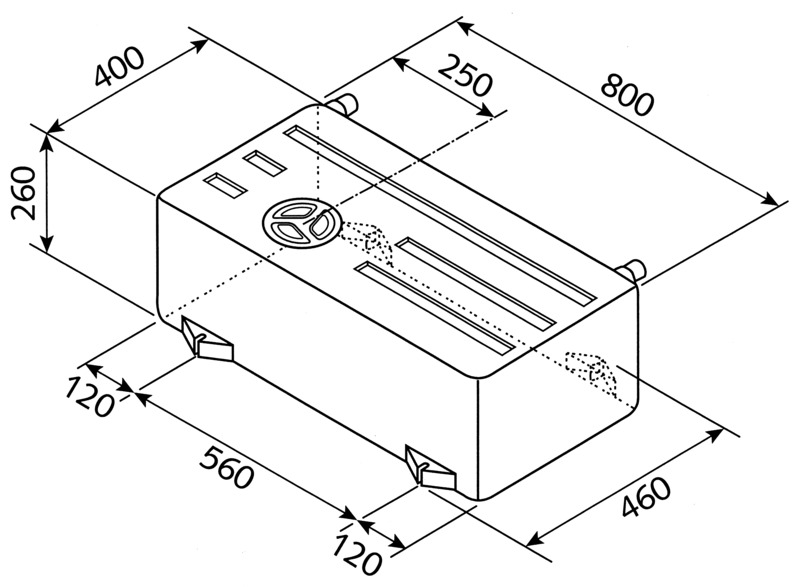Nádrž na čerstvú a odpadovú vodu - 75 l - EV 1501</p>