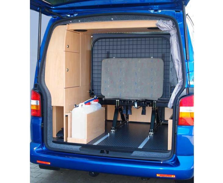 Séria nábytku VW T5/T6 KR TrioStyle, drevený dekor jablko; stavebnicová sada bez roletových dverí
