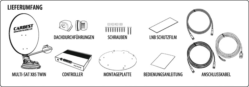 Carbest Multi-Sat X85 Twin + Skew - Satelitný systém 85 cm</p>