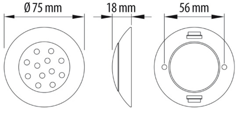 LED reflektor - 75 x 18 mm</p>