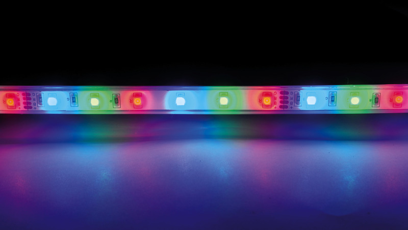 Karbest LED pásik, IP68, RGB, 120-140lm/m, 3528SMD LED, 4,8W/m, 4 káble