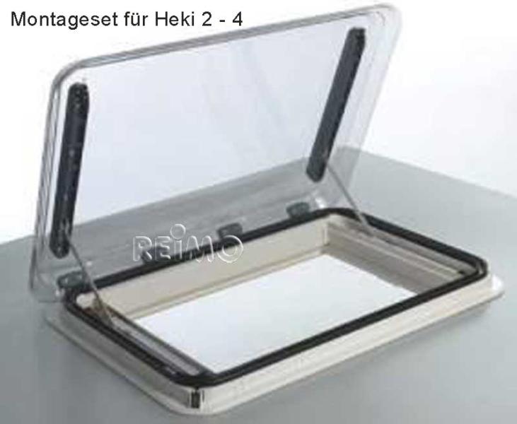 Montážna sada Heki 2-4 pre hrúbku strechy 46–53 mm, modrá