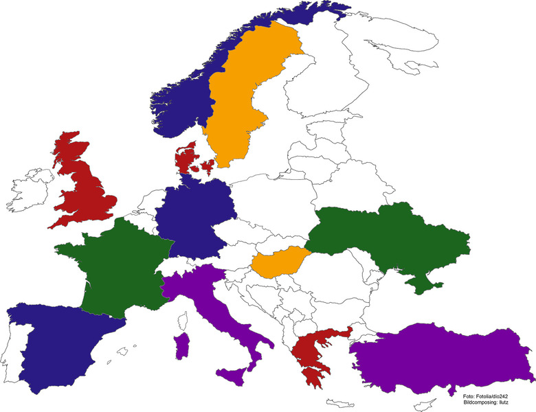 Sada nálepiek s motívom Európy