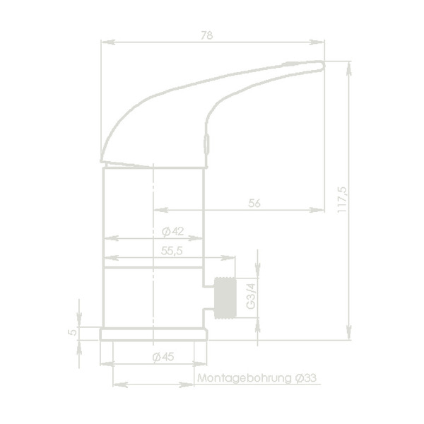 Mosadzná jednopáková zmiešavacia batéria CHARISMA bez kohútika - pripojenie 3/8"</p>