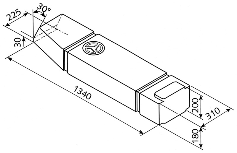 Podlahová nádrž na čerstvú a odpadovú vodu VW T2/T3 - 60 l</p>