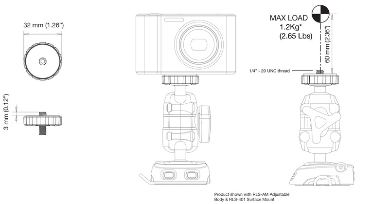 ROKK - Držiak pre 1/4" kameru