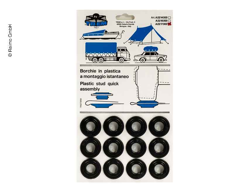 Plastové očká 15 mm, 12 kusov