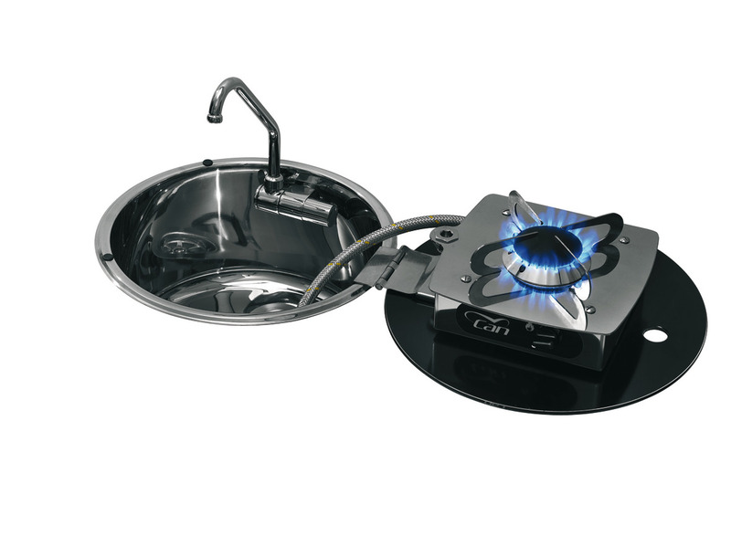 Folding cooker-sink combination, cooker 30mbar 1-flame