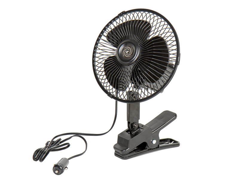 Fan 12 V - Oscillating with clamp holder