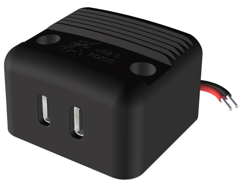 Dvojitá zásuvka USB-C na montáž na stenu