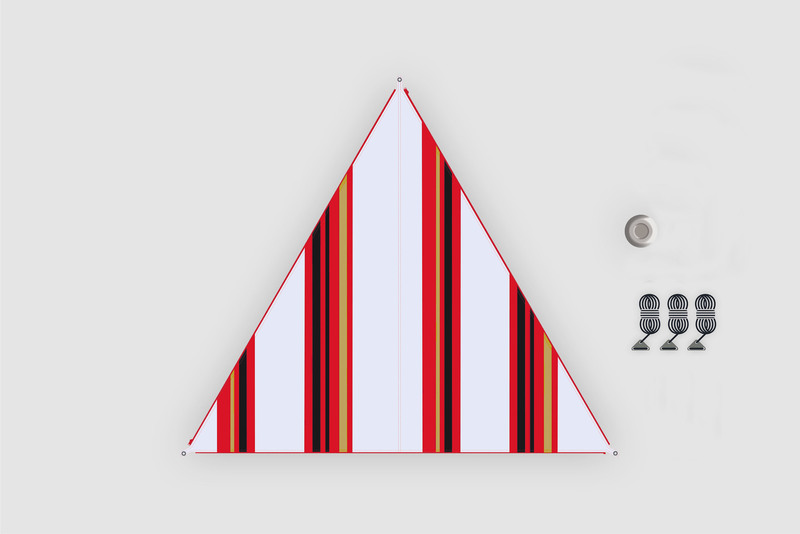 Ohýbaná spojiteľná markíza "Zip-Canvas" Orient Design - biely pruhovaný</p>