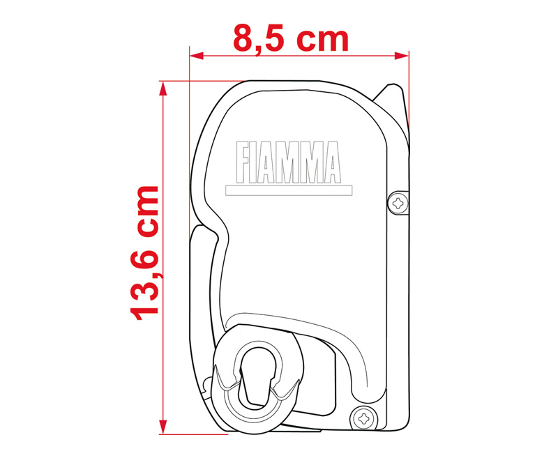 Markíza F45S, 300 cm puzdro Polar White, látka Roayl Grey