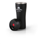 Thermo-Kaffeebecher HOLIDAY TRAVEL 400ml, schwarz, Edelstahl