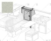 VW T3 seitlicher Kleiderschrank Granitto Schichtstoff als Bausatz