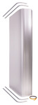 Rollladen Duschtår Set, silber, mit Befestigungsschienen