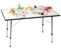 Campingtisch"Ulf II", mit robustem Stahlgestell und grauen Kanten