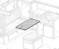 VW T3 Schwenktisch Granitto Schichtstoff als Bausatz