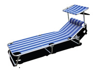 Sonnenliege Sun Comfort III Länge: 198cm Farbe: weiß blau