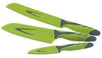 Messerset GREEN, 3tlg.,bestehend aus Schneid-, Brot- u. Santokumesser