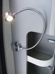 LED-Schwanenhalsleuchte silber 1,5Watt
